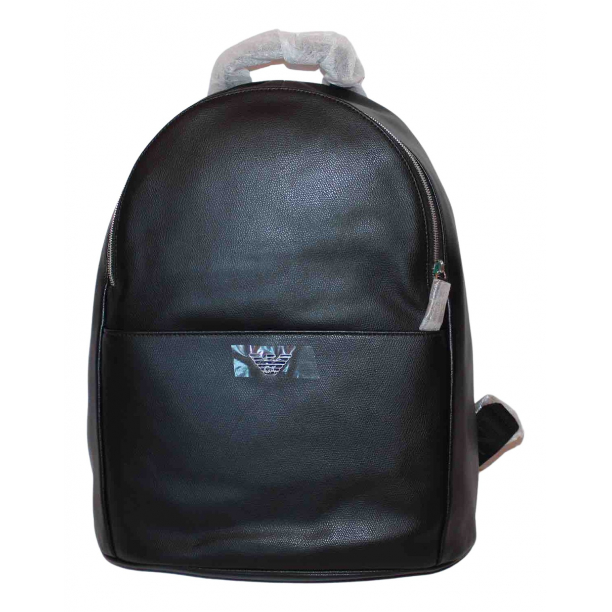 Leather travel bag Emporio Armani Black 